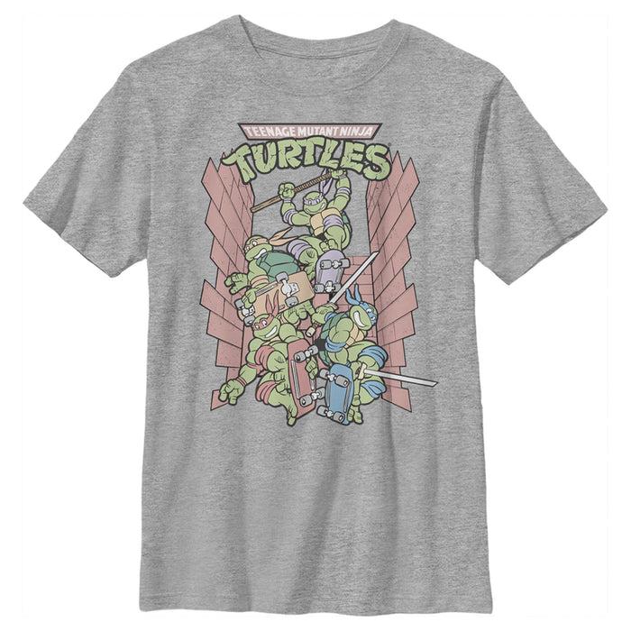 fifth sun Boy's Teenage Mutant Ninja Turtles Brick Jump T-Shirt