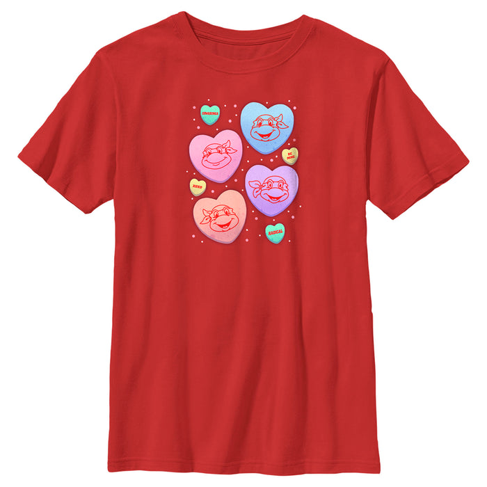 Fifth Sun Boy's Teenage Mutant Ninja Turtles Candy Hearts T-Shirt