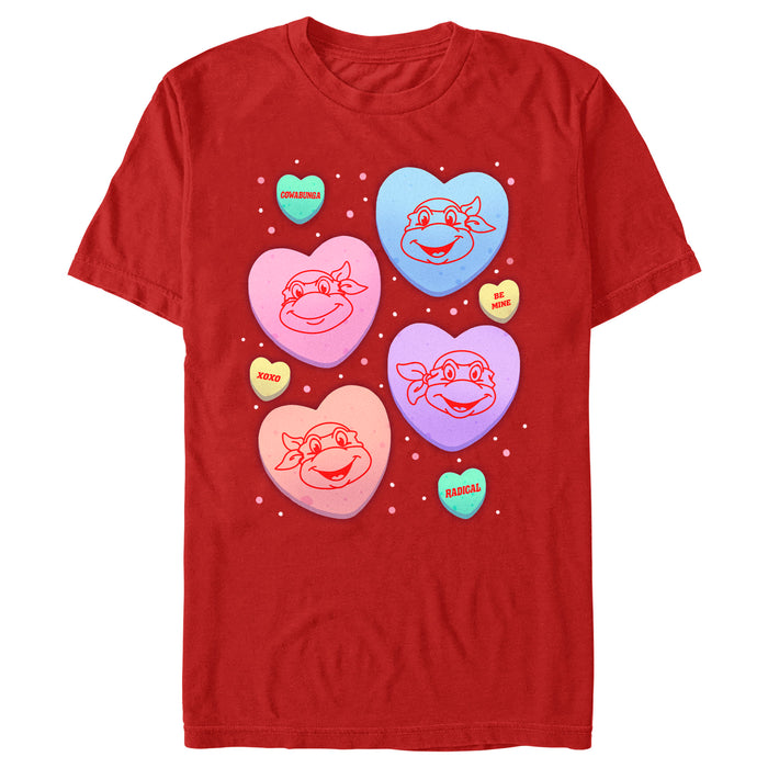 fifth sun Boy's Teenage Mutant Ninja Turtles Candy Hearts T-Shirt
