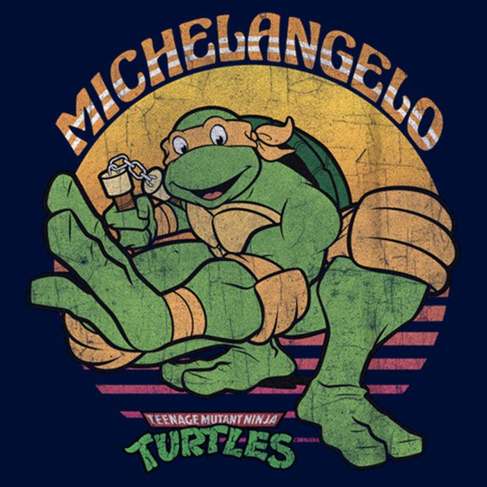 Fifth Sun Boy's Teenage Mutant Ninja Turtles Distressed Michelangelo In Action T-Shirt