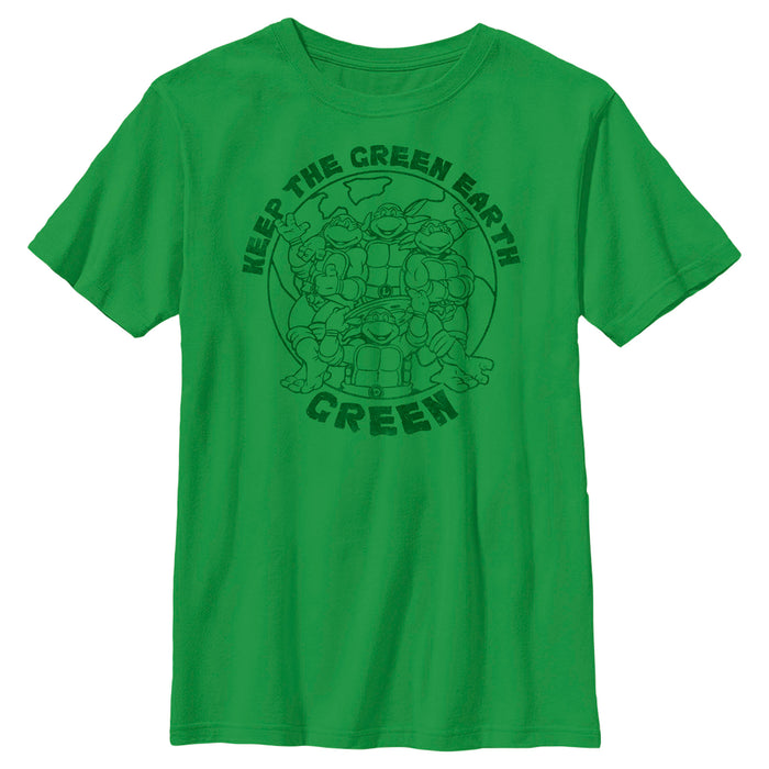 fifth sun Boy's Teenage Mutant Ninja Turtles Keep the Earth Green T-Shirt