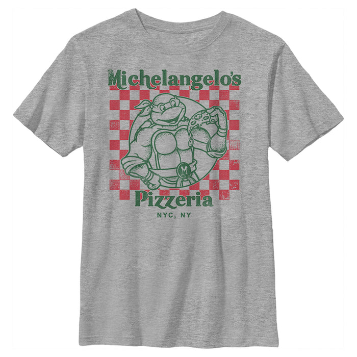 fifth sun Boy's Teenage Mutant Ninja Turtles Michelangelo's Pizzeria T-Shirt
