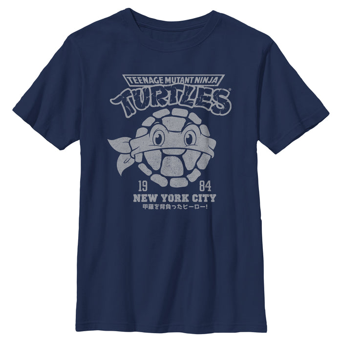 fifth sun Boy's Teenage Mutant Ninja Turtles New York City 1984 Logo Face T-Shirt