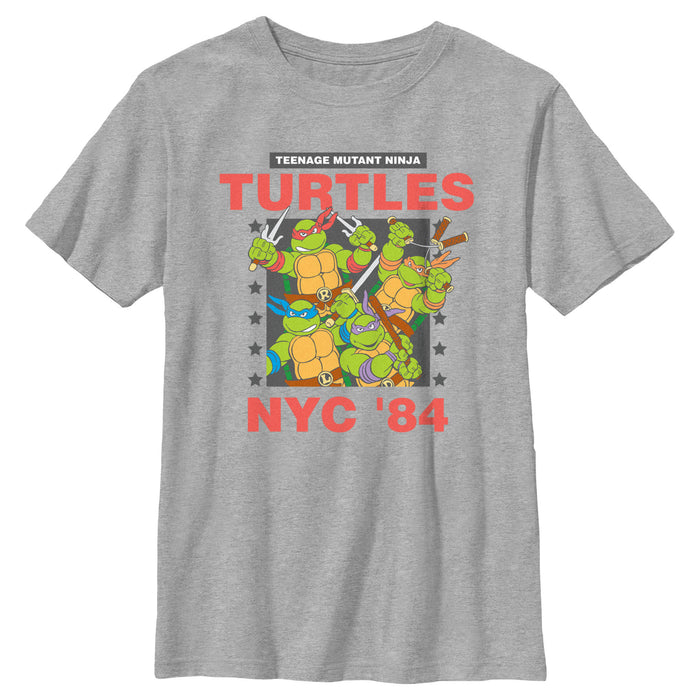 fifth sun Boy's Teenage Mutant Ninja Turtles NYC '84 Poster T-Shirt