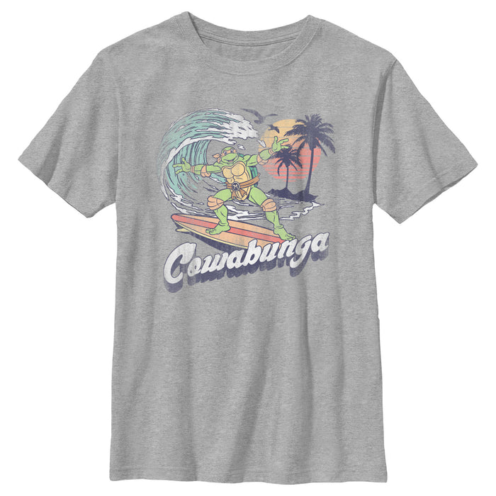 fifth sun Boy's Teenage Mutant Ninja Turtles Retro Cowabunga Michelangelo T-Shirt
