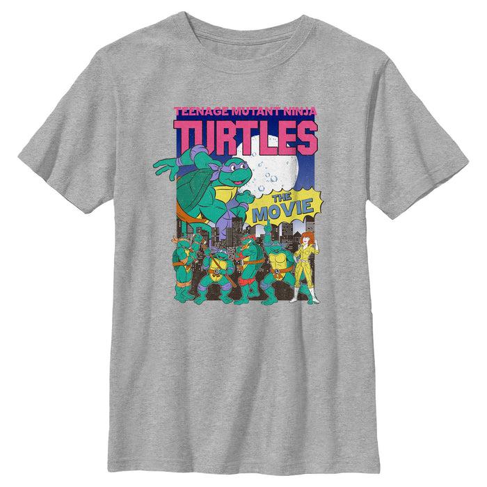 fifth sun Boy's Teenage Mutant Ninja Turtles Retro Movie Poster T-Shirt