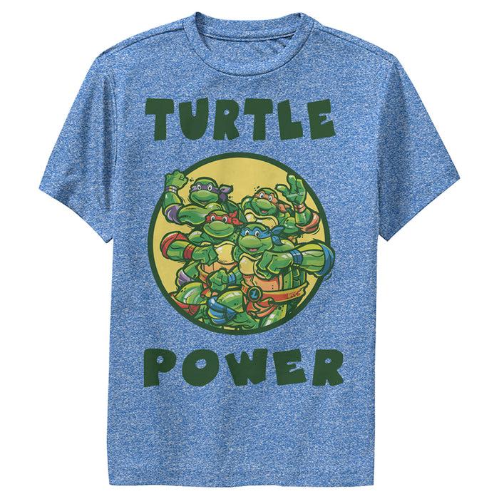fifth sun Boy's Teenage Mutant Ninja Turtles Turtle Power Circle Performance Tee
