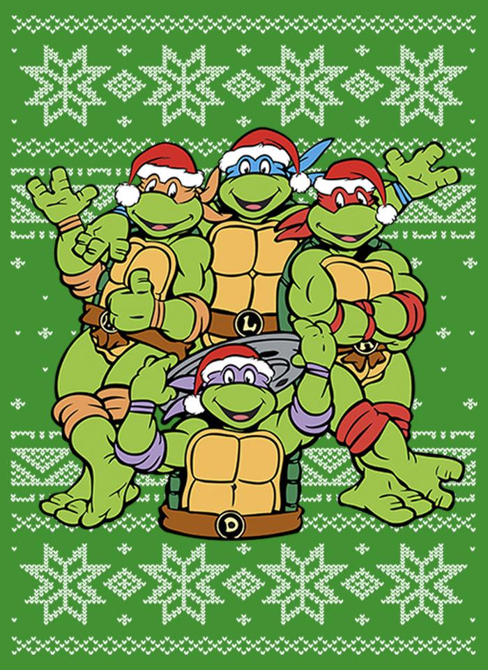 Fifth Sun Boy's Teenage Mutant Ninja Turtles Ugly Christmas Sweater T-Shirt