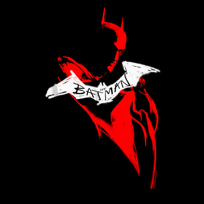 Fifth Sun Boy's The Batman Artistic Red & White Graffiti Pull Over Hoodie