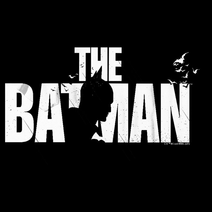 Fifth Sun Boy's The Batman Black And White Silhouette T-Shirt