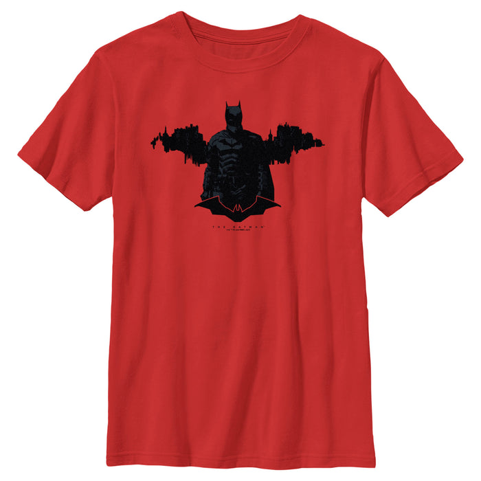 fifth sun Boy's The Batman Gotham Silhouette T-Shirt