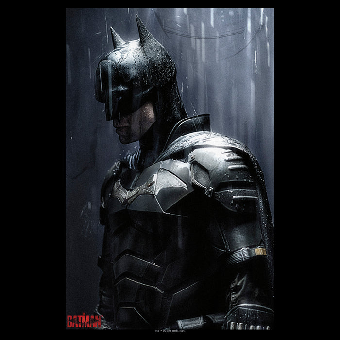 Fifth Sun Boy's The Batman In The Rain Poster T-Shirt