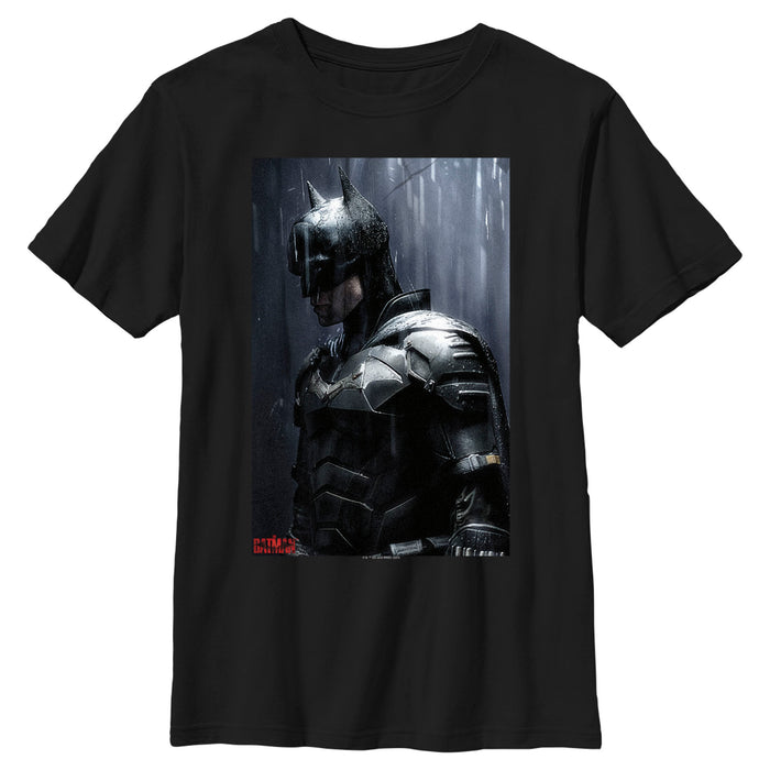 fifth sun Boy's The Batman In the Rain Poster T-Shirt