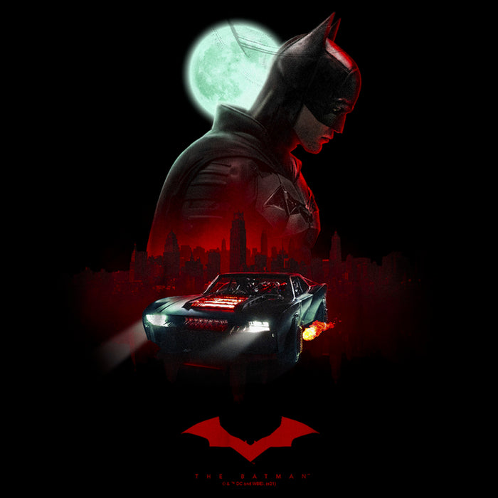 Fifth Sun Boy's The Batman Moonlit Batmobile T-Shirt