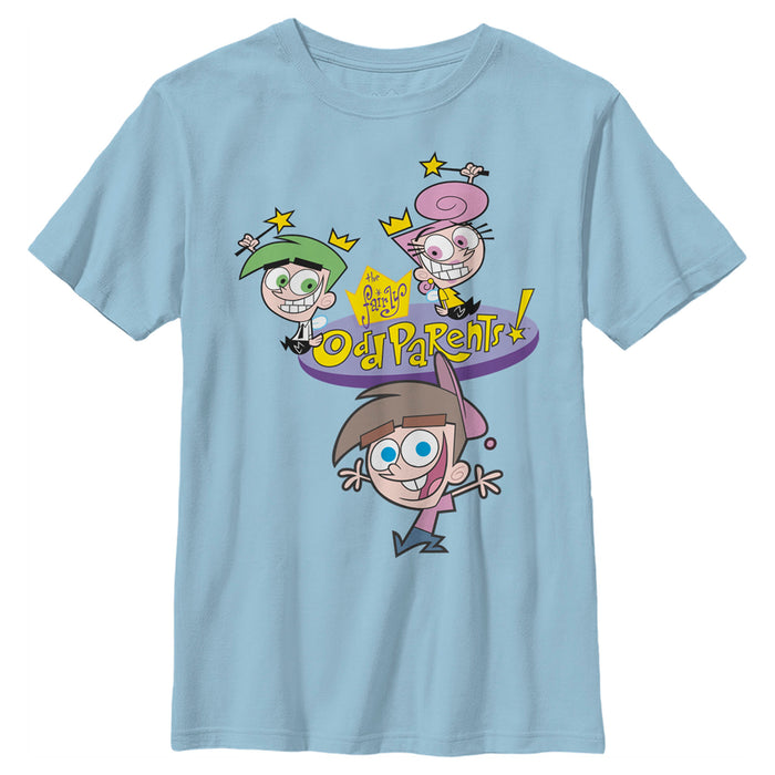 fifth sun Boy's The Fairly OddParents Timmy Turner and Fairy Godparents T-Shirt