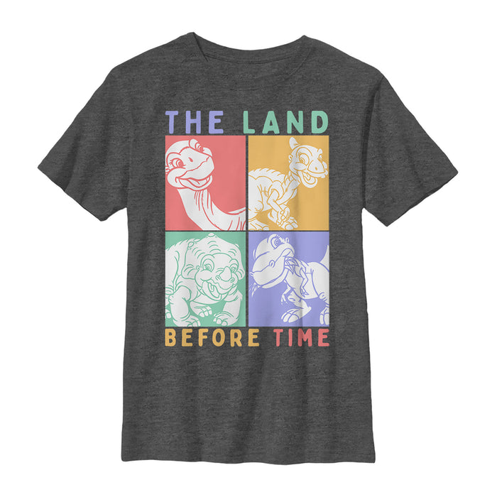 fifth sun Boy's The Land Before Time Dinosaur Squares T-Shirt