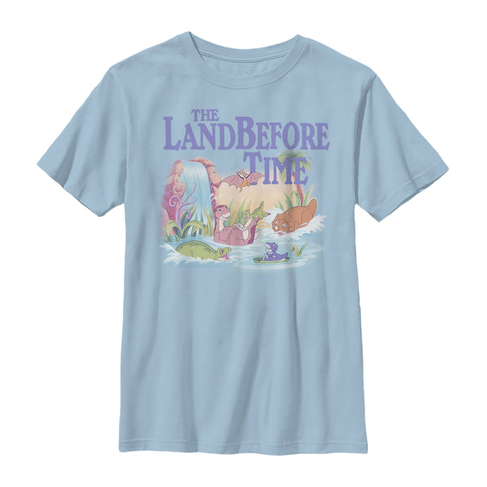 fifth sun Boy's The Land Before Time Dinosaur Summer Splash T-Shirt