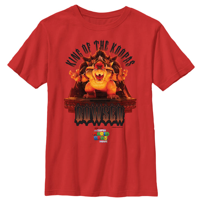 fifth sun Boy's The Super Mario Bros. Movie Bowser King of the Koopas T-Shirt