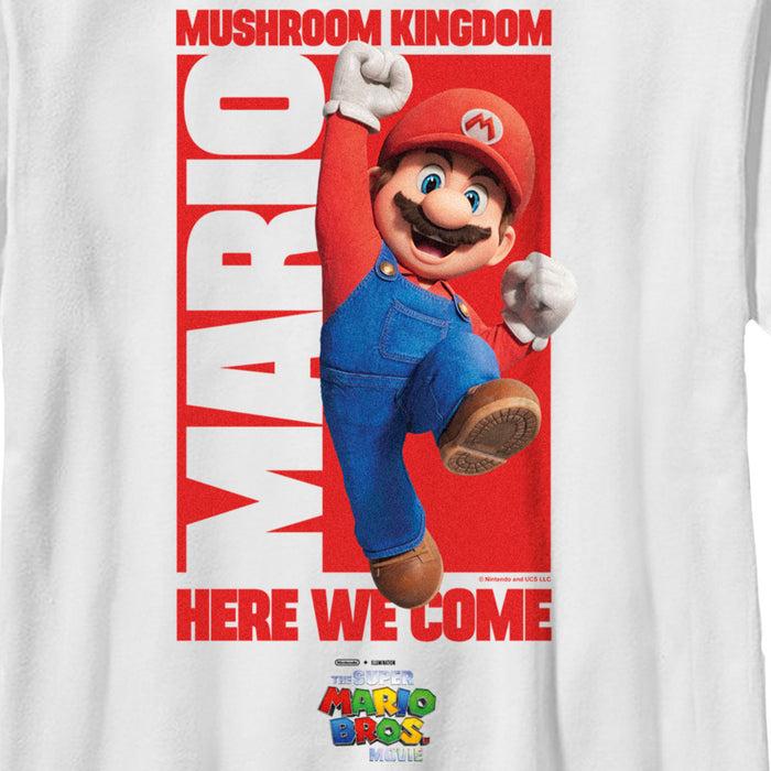 Fifth Sun Boy's The Super Mario Bros. Movie Mario Mushroom Kingdom Here We Come T-Shirt