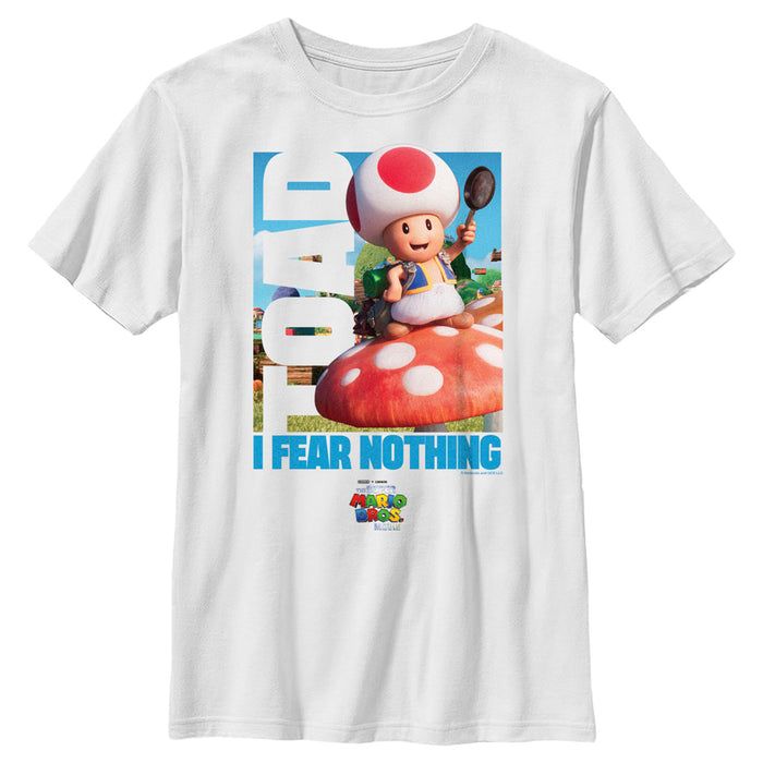 fifth sun Boy's The Super Mario Bros. Movie Toad I Fear Nothing T-Shirt