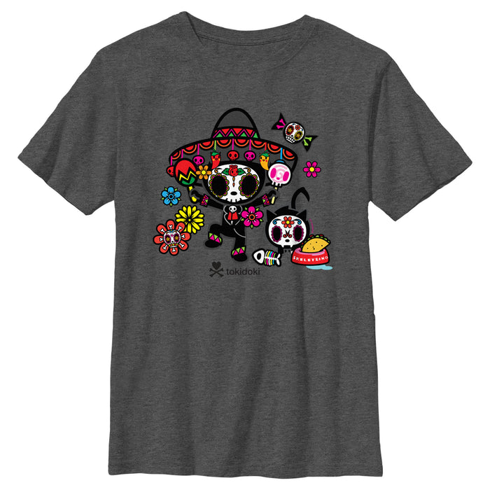 fifth sun Boy's Tokidoki Dia De Los Muertos Adios and Skeletrino T-Shirt