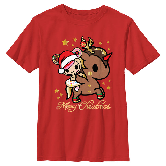fifth sun Boy's Tokidoki Merry Christmas Donutella T-Shirt