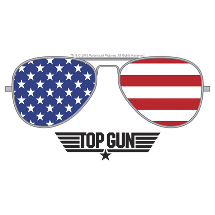 Fifth Sun Boy's Top Gun American Flag Aviator Sunglasses Logo T-Shirt