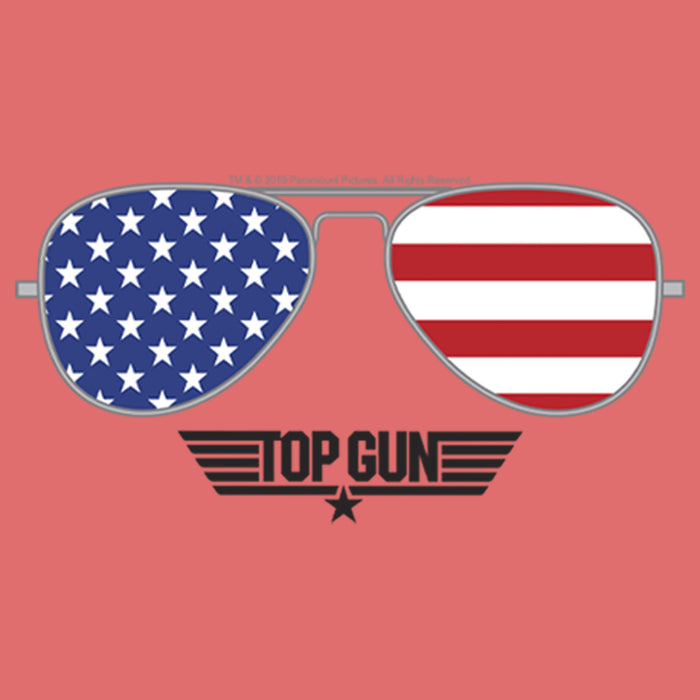 Fifth Sun Boy's Top Gun American Flag Aviator Sunglasses Logo Performance Tee