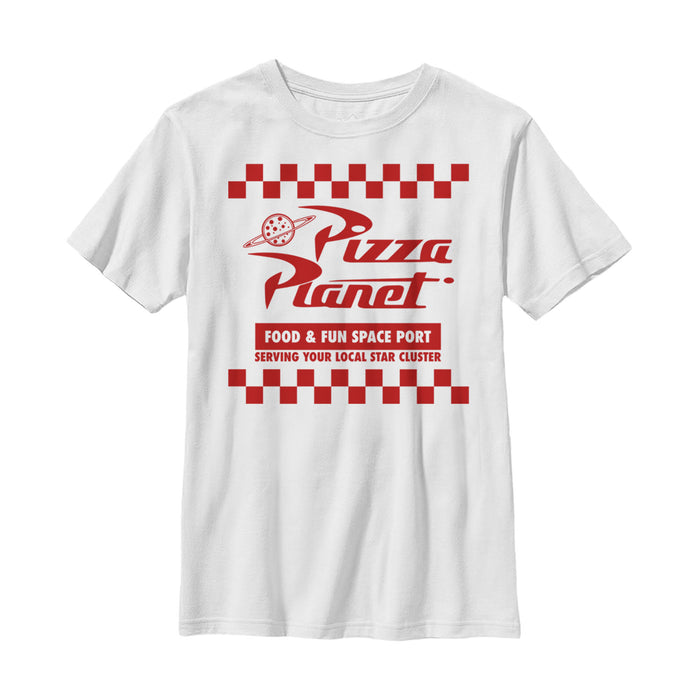 fifth sun Boy's Toy Story Pizza Planet Uniform T-Shirt