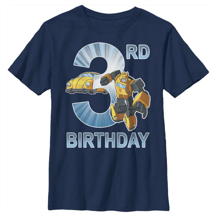 fifth sun Boy's Transformers Bumblebee 3rd Birthday T-Shirt