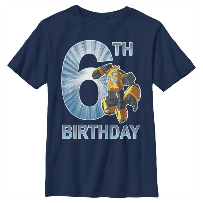 fifth sun Boy's Transformers Bumblebee 6th Birthday T-Shirt