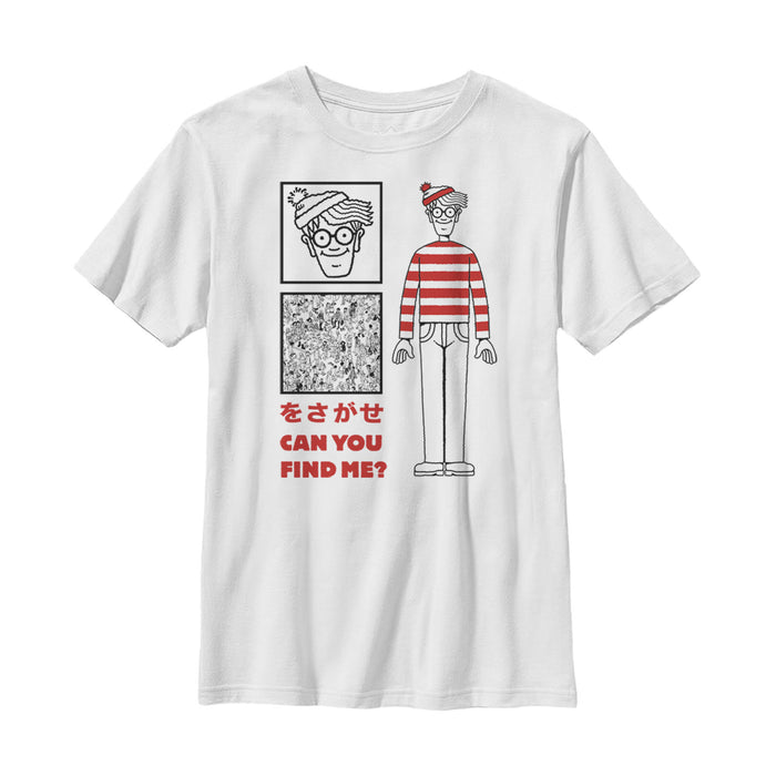fifth sun Boy's Where's Waldo Kanji Can You Find Me? T-Shirt
