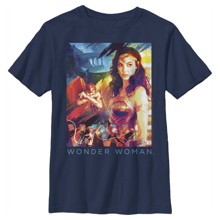 fifth sun Boy's Wonder Woman 1984 Movie Collage T-Shirt