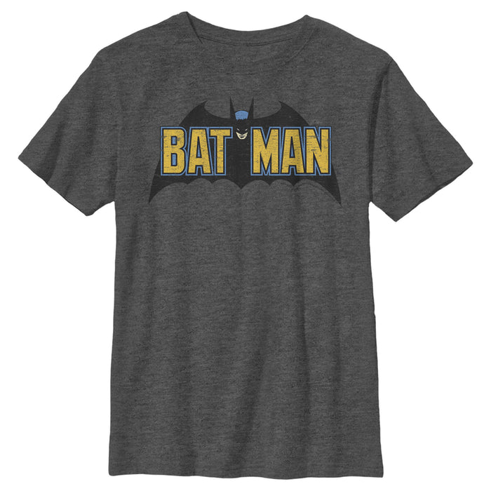 fifth sun Boy's Batman Caped Crusader Logo T-Shirt