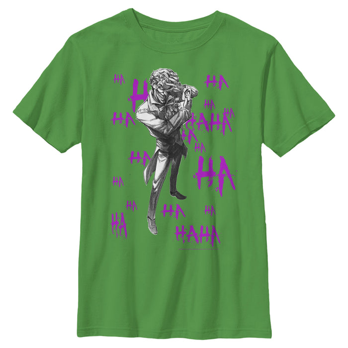fifth sun Boy's Batman Joker Ha Ha T-Shirt