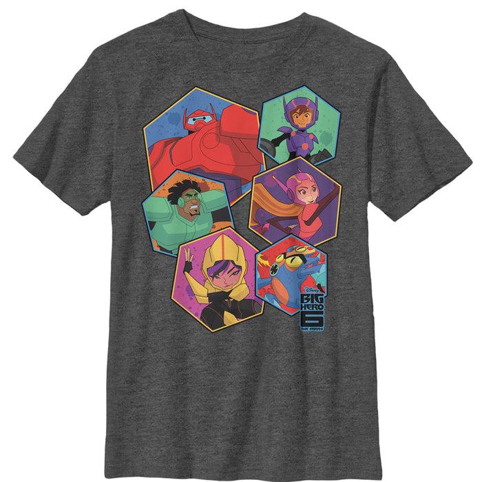 fifth sun Boy's Big Hero 6 Hero Hexagon T-Shirt