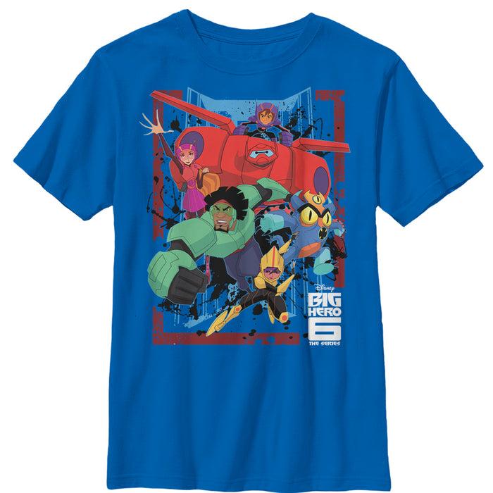 fifth sun Boy's Big Hero 6 Hero Team Frame T-Shirt