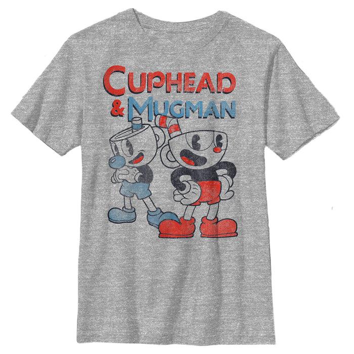 fifth sun Boy's Cuphead Best Friend Mugman T-Shirt