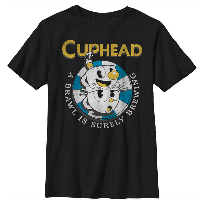 fifth sun Boy's Cuphead Brawl is Brewing T-Shirt