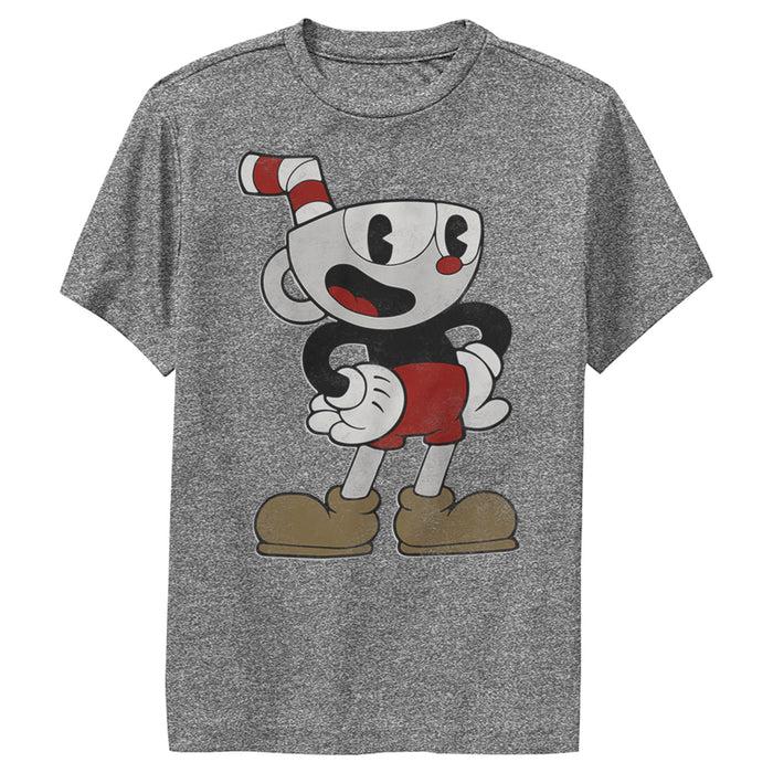 Fifth Sun Boy's Cuphead Happy Pose Performance Tee