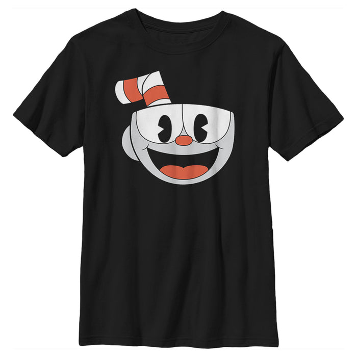 fifth sun Boy's Cuphead Smile Portrait T-Shirt
