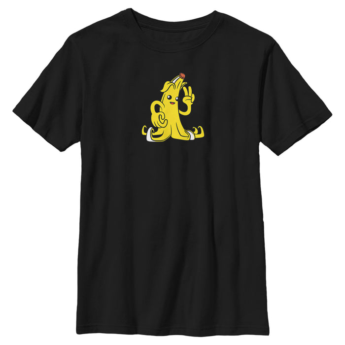 fifth sun Boy's Fortnite Peely Peace Sign T-Shirt