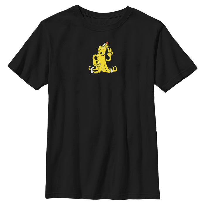 fifth sun Boy's Fortnite Peely Peace Sign T-Shirt