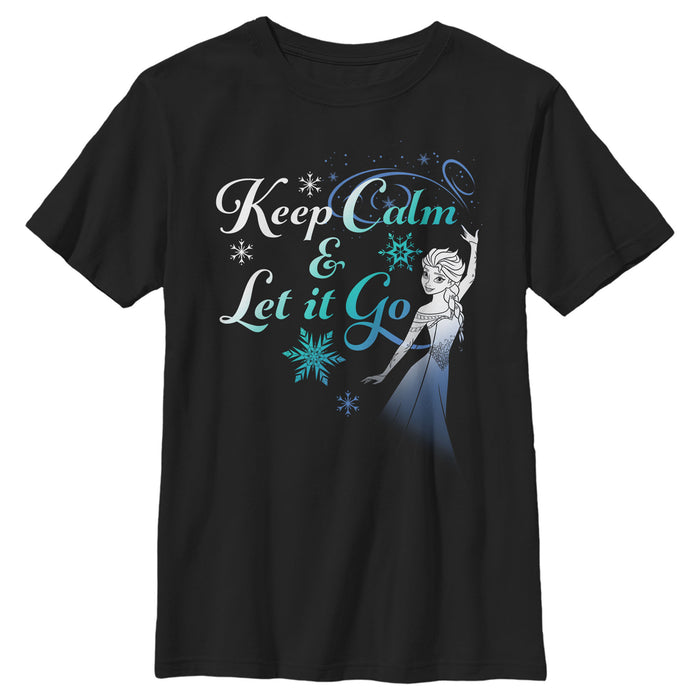 fifth sun Boy's Frozen Elsa Keep Calm T-Shirt