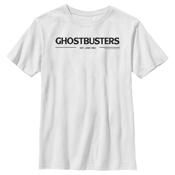 fifth sun Boy's Ghostbusters Black Logo T-Shirt