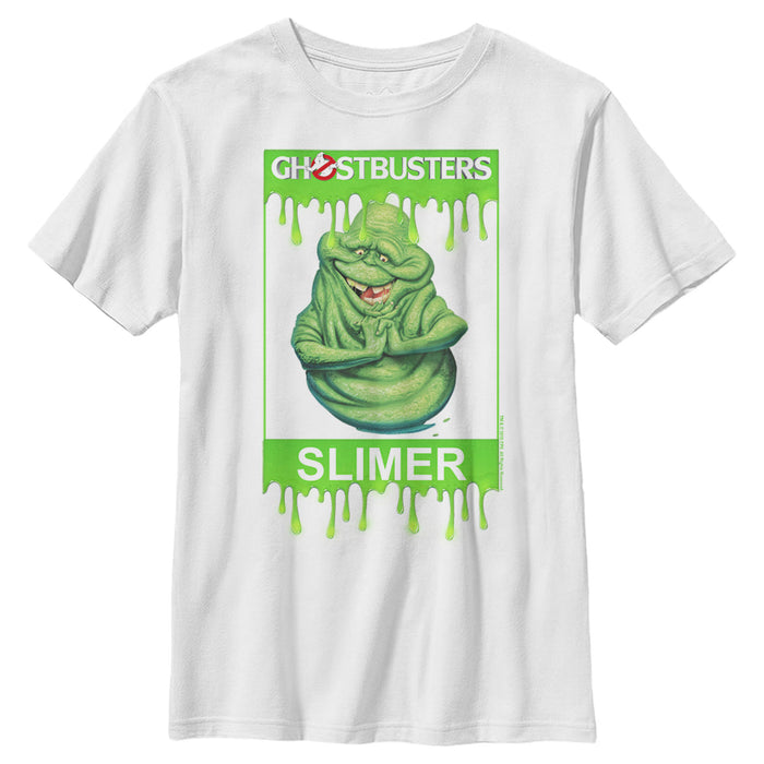 fifth sun Boy's Ghostbusters Framed Slimer T-Shirt