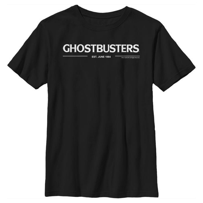fifth sun Boy's Ghostbusters White Logo T-Shirt