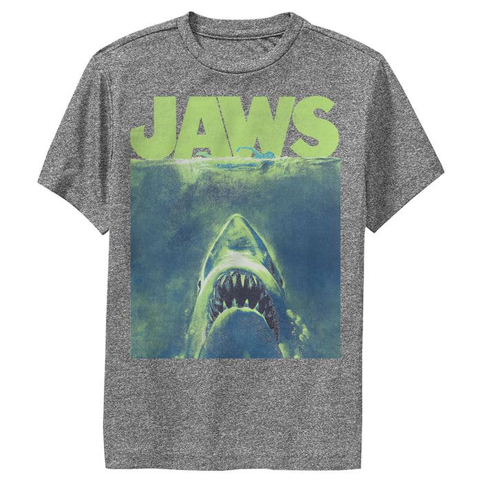 fifth sun Boy's Jaws Neon Poster Performance Tee