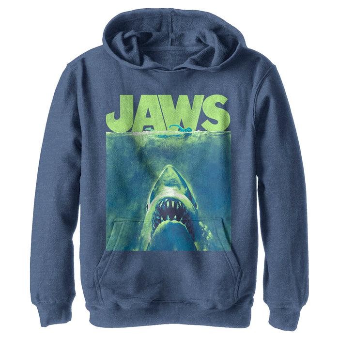 Fifth Sun Boy's Jaws Neon Poster Pull Over Hoodie