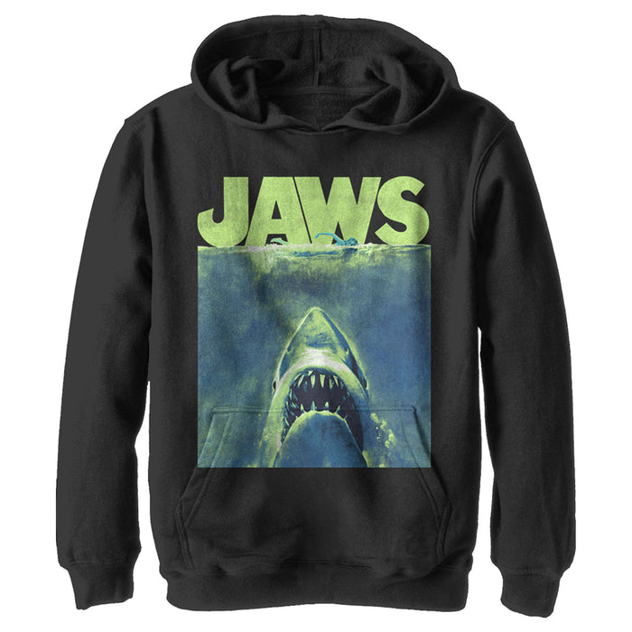 fifth sun Boy's Jaws Neon Poster Pull Over Hoodie